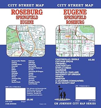 Eugene / Springfield / Roseburg, Oregon Street Map