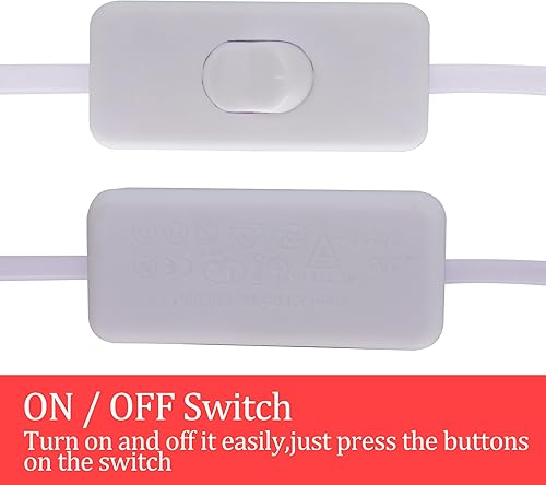 Miniatura 6 de Cable de lámpara con interruptor de palanca, cable de lámpara con enchufe moldeado e interruptor de encendidoapagado de reemplazocable de extensión