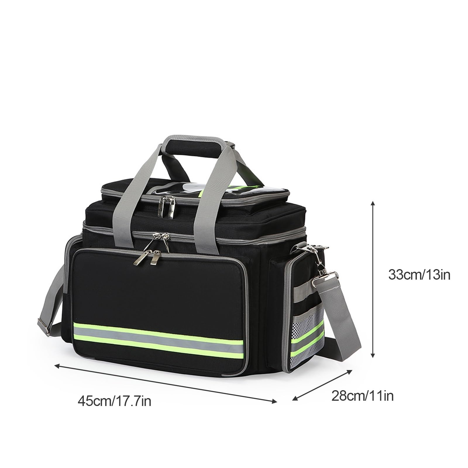 Caja De Medicamentos De Tela Oxford Impermeable,Bolsa De Material De Prevención De Epidemias For Consultas Médicas,Organizador De Pastillas For Acampar,Maletín Médico(Black)