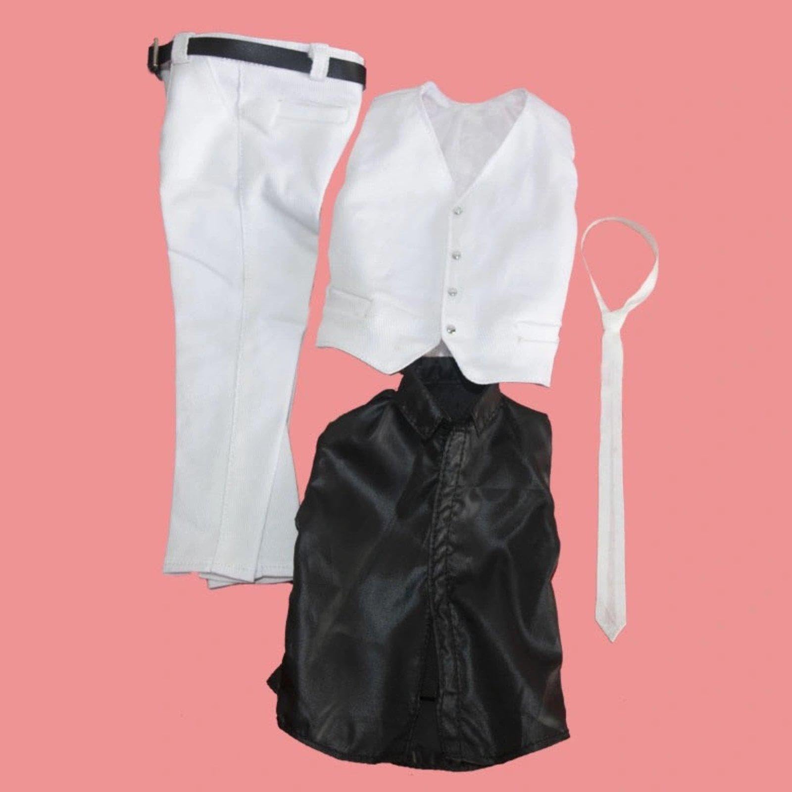 Abbigliamento Miniatura Set Vestito Camicia Pantaloni Cravatta Accessori in Tessuto per Soldato Modello Uomini Vestito Adatto a Collezione Giocattoli
