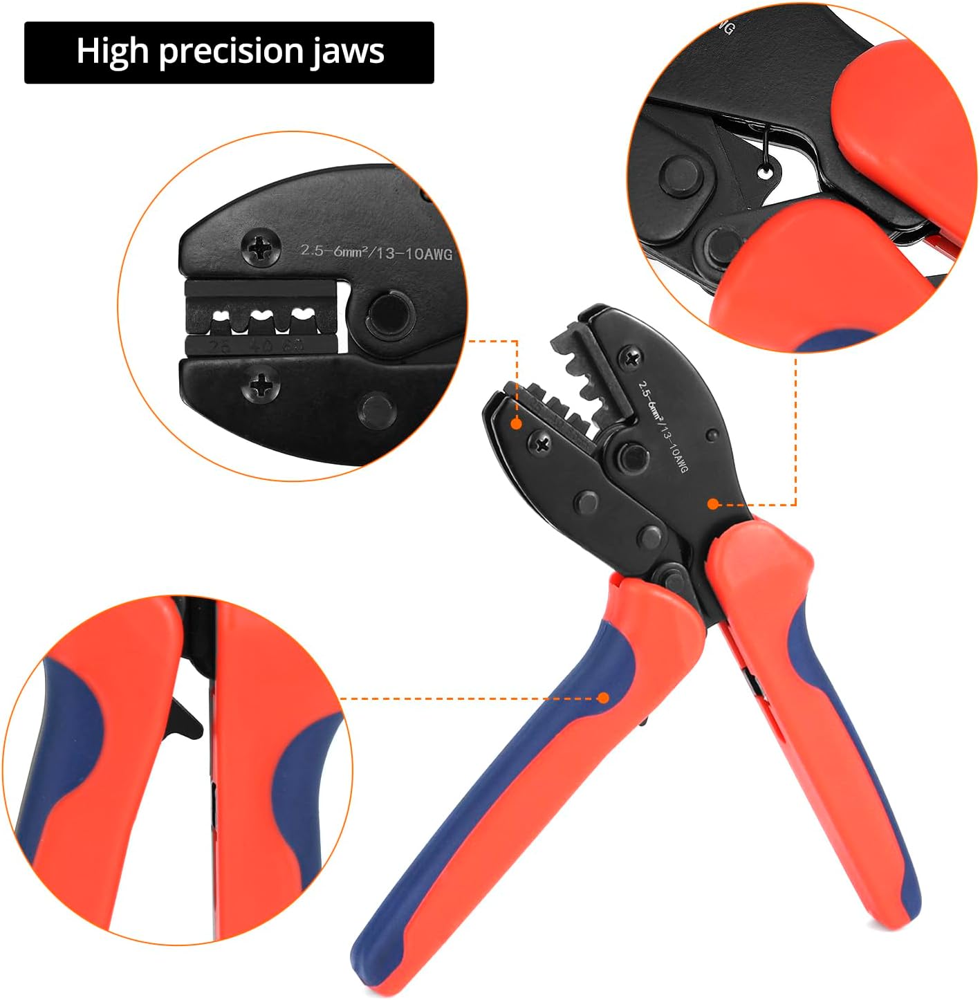 QWORK Solar Crimper Tool Kit - 13 Piece Set with High-Carbon Steel Crimper, Solar Connectors, Spanner Wrenches, and Durable Zipper Case for Solar Panel Cable Assembly