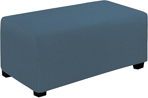 Miniatura 49 de Easy-Going Funda Elástica para Otomana Longitud 20-30 pulgadas Taburete de Almacenamiento Plegable Protector de Muebles Funda Rectangular Suave con