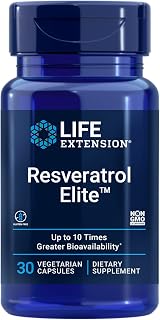Life Extension Resveratrol 100 Mg - Comprimidos De Suplementos De Transresveratrol De Raiz De Knotweed Japonês E Uva Mais Quercetina - Sem Glúten, Não Transgênico, Vegetariano - 60 Cápsulas