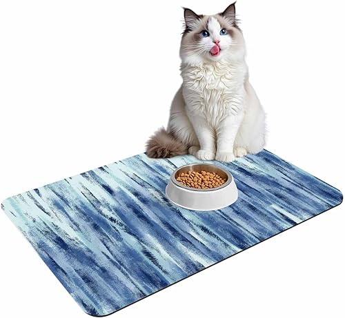 Miniatura 7 de Alfombra de baño contemporánea azul para bañera, antideslizante, de secado rápido y absorbente, tierra de diatomeas, fregadero, cocina, sala de