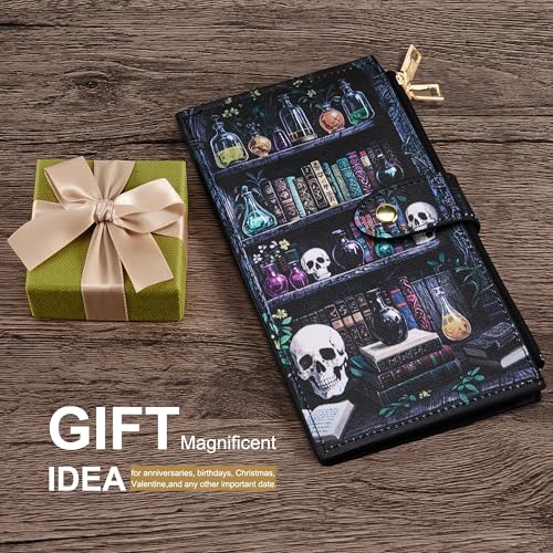 Image of Travelambo RFID Wallet Women Large Size Bifold Multi Card Wallet Case with Zipper Pocke Credit Card Holder for Women