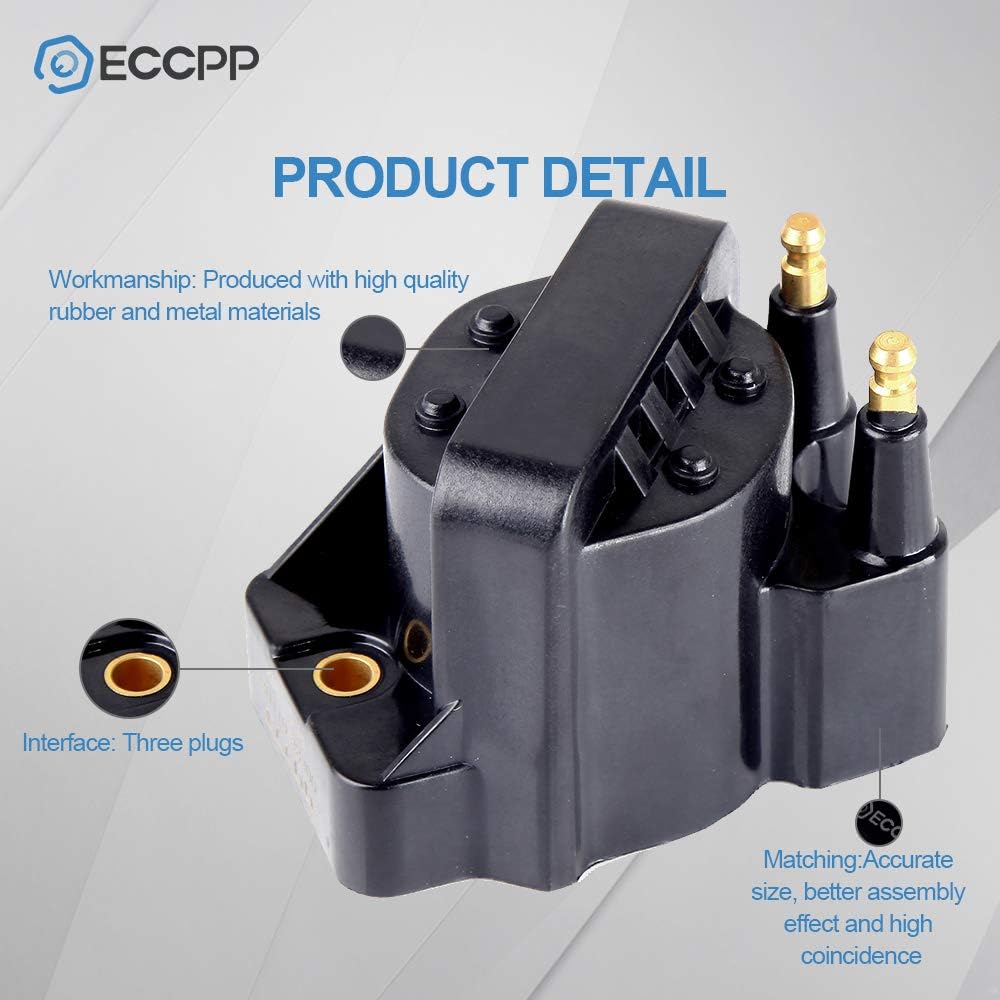 ECCPP 3 Pcs Ignition Coils Pack Compatible with Buick/Cadillac/Chevy/GMC/Isuzu/Oldsmobile/Pontiac 1986-2009 Replacement for C1316 D545 for Travel, Transportation and Repair