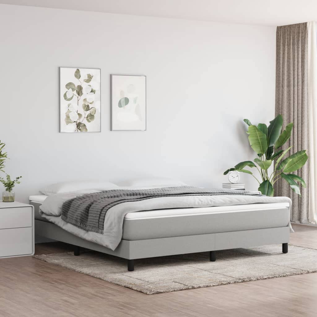 Materac kieszeniowy ze sprężynami kieszeniowymi, średni jasnoszary 160 x 200 x 20 cm, oddychający, ergonomiczny, komfort spania, stelaż listewkowy, łóżko kontynentalne, łóżko dla gości, z