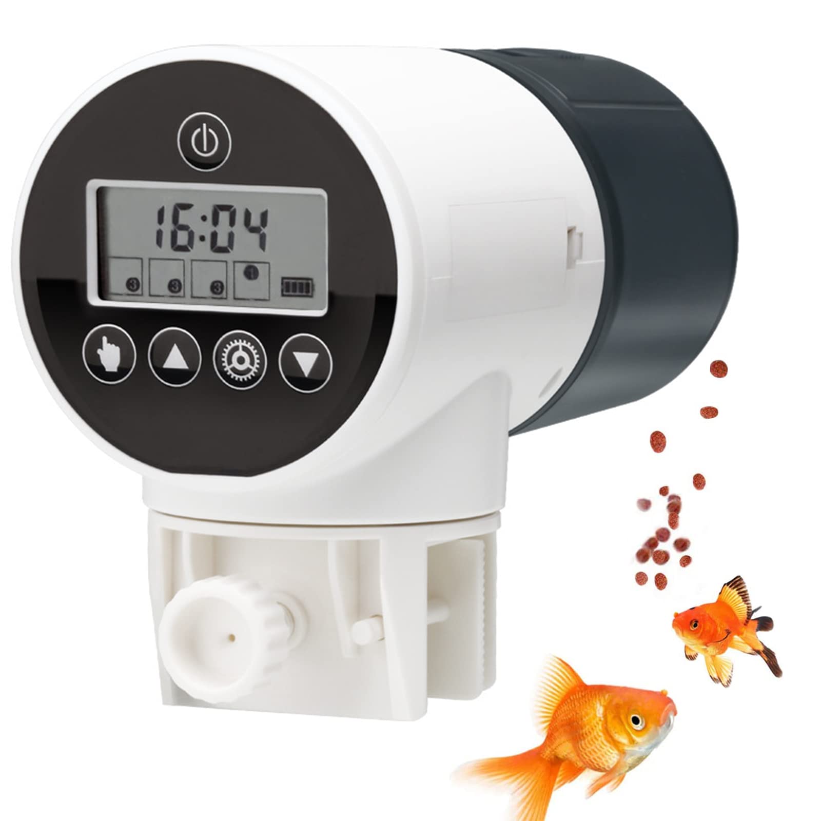 Mangiatoia Automatica Acquario,Distributore Cibo Pesci, Programmabile Alimentatore Automatico di Pesce con Display LCD, Cavo di USB Charger,per Acquario Acquario