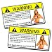 Snowmobile Remove Bra Female Funny Caution Warning Decal Sticker