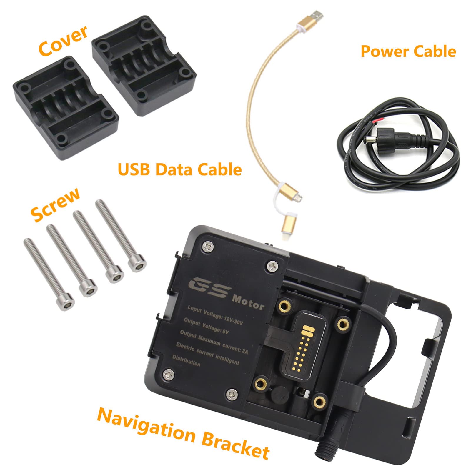 Shkalacar Supporto per Telefono, Supporto per Motocicletta Staffa di Navigazione con USB per R1200GS LC&Adventure S1000XR R1200RS
