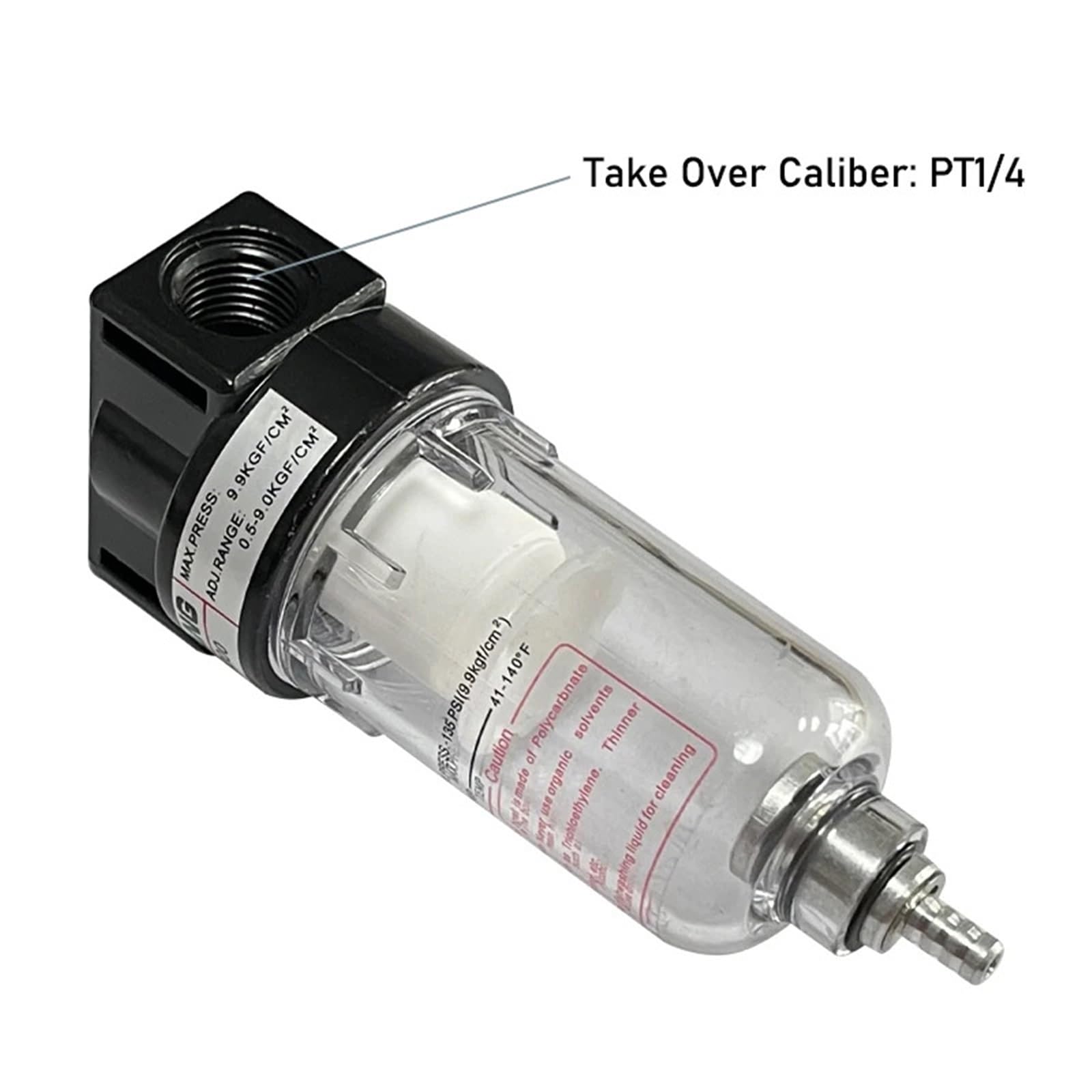 AF2000 separator wilgoci do sprężarki uniwersalny filtr powietrza wody oleju Catch Auto 1/10.2 cm filtr sprężonego powietrza (z armaturą UE)