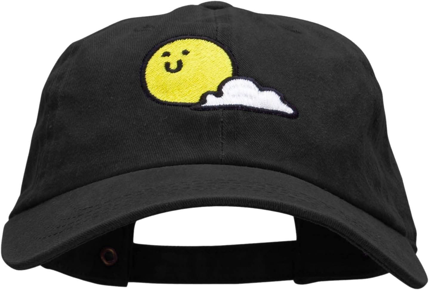 Sunny Smile Embroidered Unstructured Cotton Cap