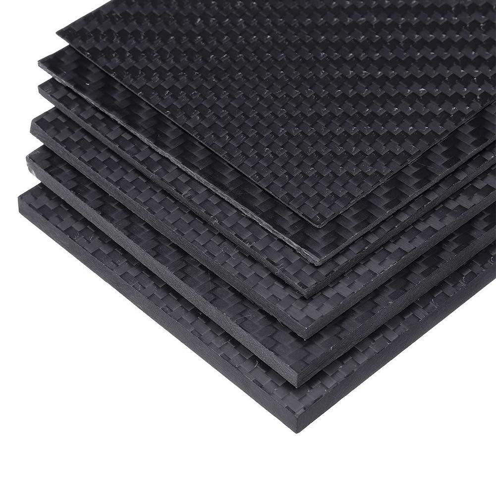 3K Carbonfaserplatten Composites Carbon-Platte 250x400mm Dicke (0,2-1,5mm) Twill-Webart, Mattes Finish,250x400mm,0.2mm