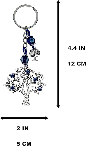 Miniatura 2 de LUCKBOOSTIUM Evil Eye Keychain & Protection, Evil Eye Car Hanging Ornament, Rear View Mirror Accessories, Home Decor