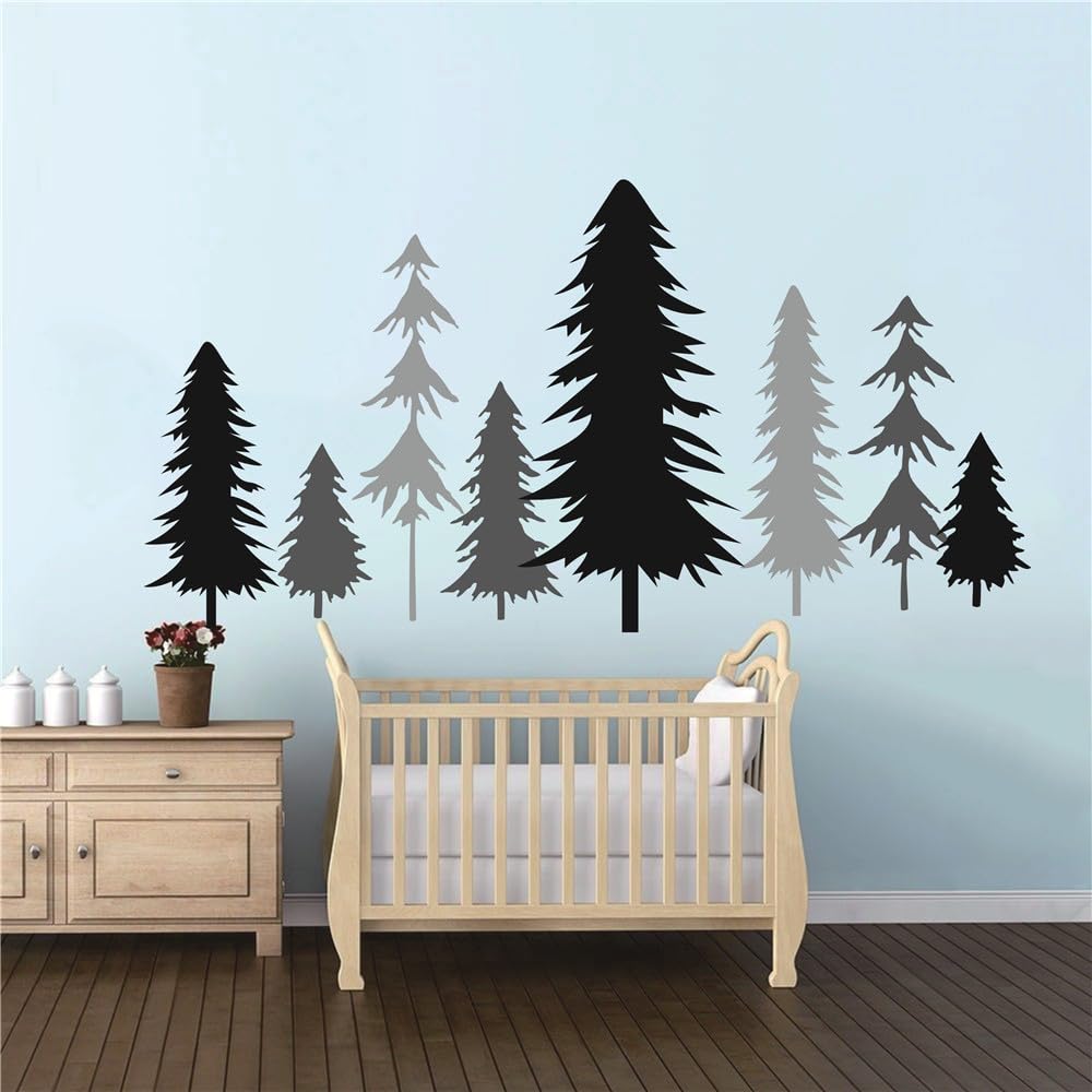 Sticker mural sapin enfant amovible pour relooker les murs sans trace