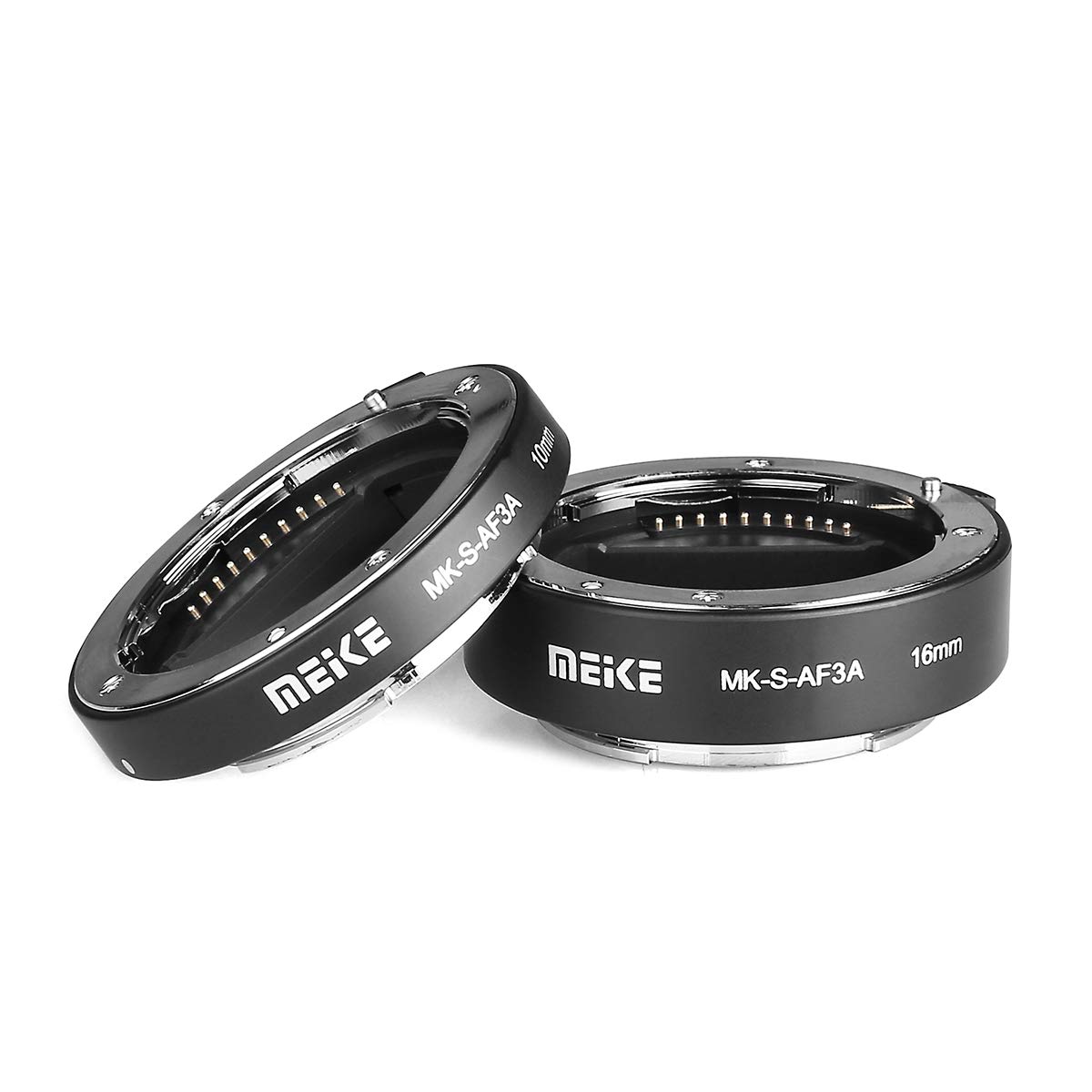 Meike MK-S-AF3A Anello adattatore per tubo di prolunga macro con messa a fuoco automatica in metallo (10 mm+16 mm) per Sony Mirrorless E-Mount A5000 A5100 A6000 A6300 A6500 A6400 A6600 A6100 A6600 A9