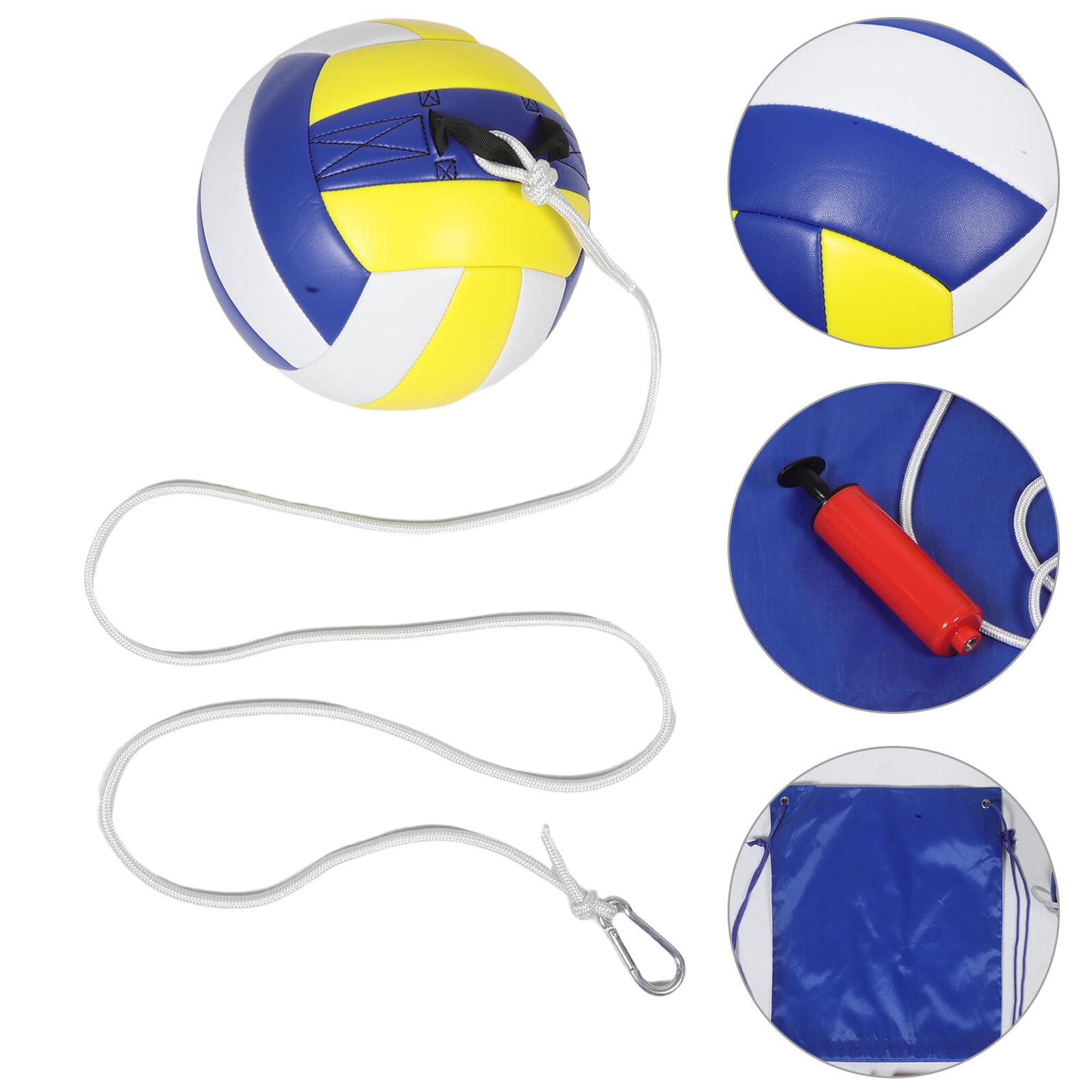 BESTonZON Pelota de Voleibol de Interior para Entrenamiento de Colocación y Saque, con Cuerda Ajustable, Diseño de Control Estable y Material Duradero PVC, Adecuado para Jóvenes
