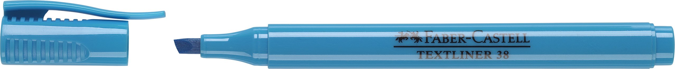 Faber-Castell 157751 Box of 10 Textliner 38 Fluorescent Markers Blue