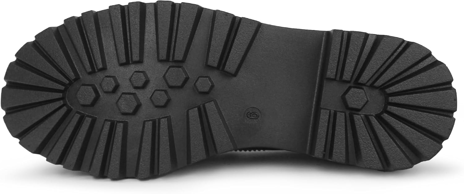 Women's Loafers Fashion Comfortable Platform Chunky Slip On Casual Shoes Round Toe Padded Business Dress Shoe - Image 5