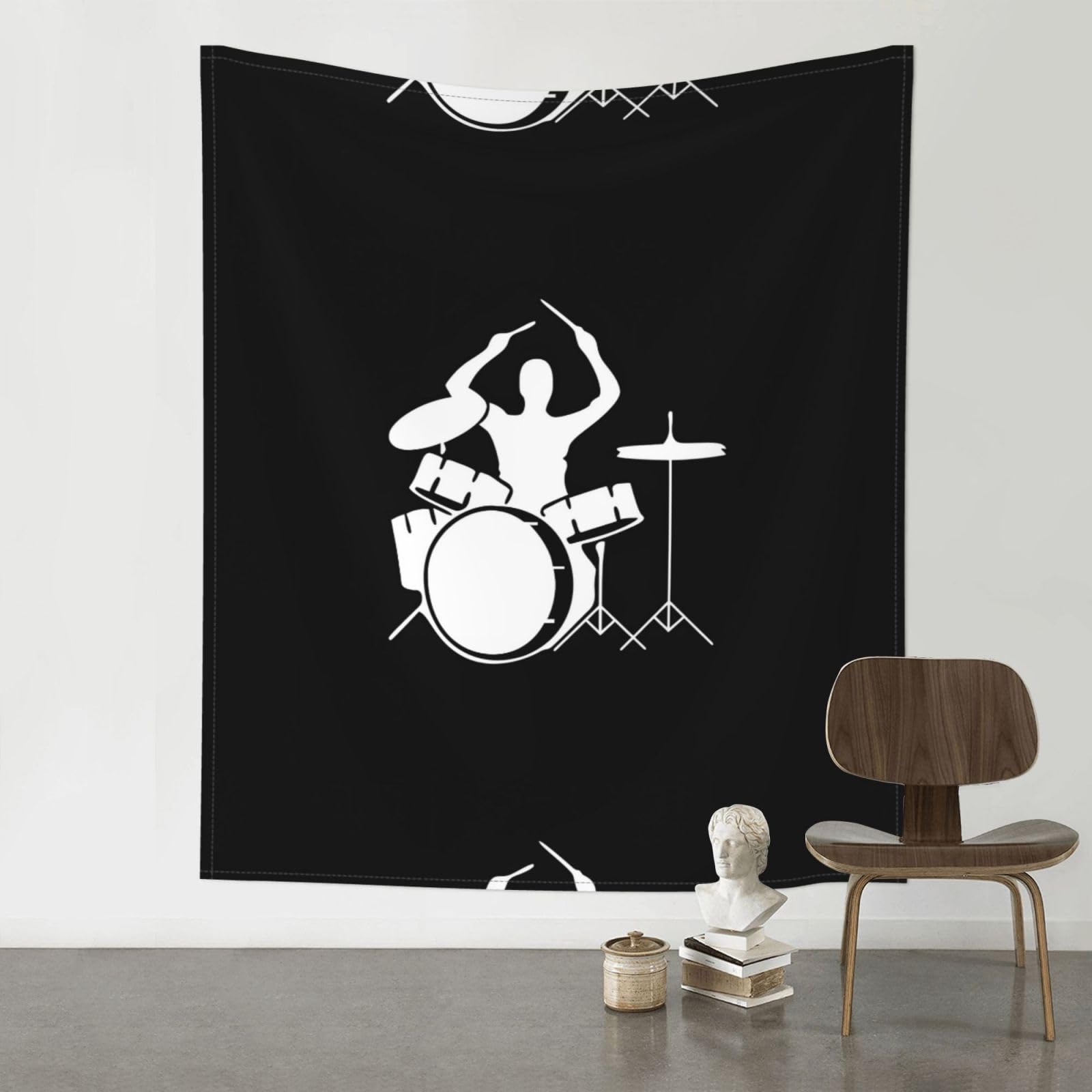 YYHHAOFA Drummer Prints Wall Tapestry 60x51in – Boho Chic Dorm Decor, Beach Throw, & Versatile Home Accent