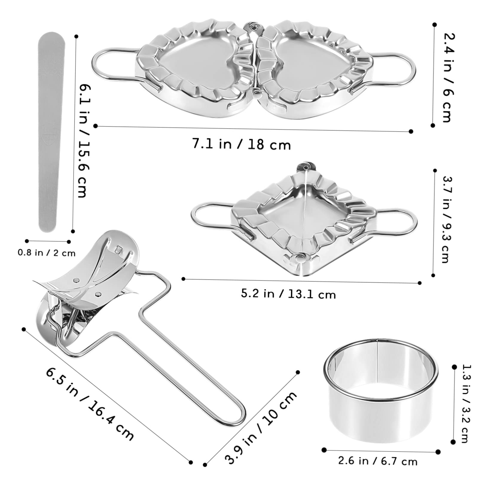 HEALLILY 2 Sets Dumpling Maker Pierogi Maker Tools Easy to Use Clean for Family