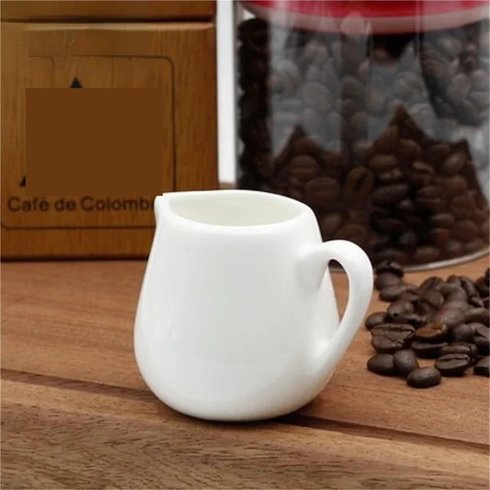Taza de café Latte Art, té de la tarde, jarra de leche de cerámica, herramientas for hacer Barista, 3 uds. Para café(White-45ml)