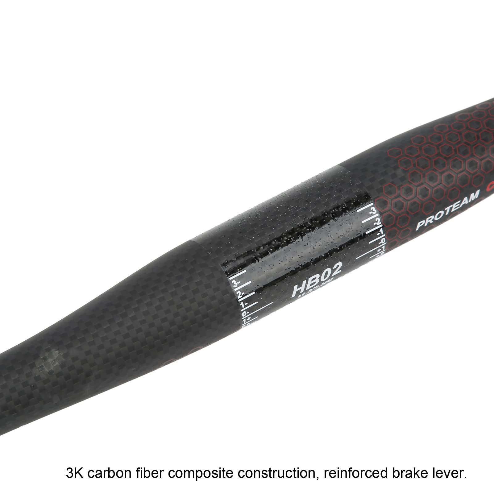 Guidon de VTT léger en fibre de carbone de 760 mm pour une meilleure performance et (poignée droite)