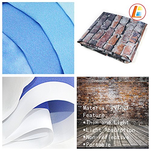 Lb 8X8Ft Vintage Brick Wall Backdrop Vinyl Rustic Wood Floor Backdrops For Photography For Kids Baby Shower Bithday Party Event Portrait Photo Booth Studio Props #TOP4