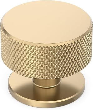 Amerdeco 4 Pack Gold Cabinet Knobs Single Hole