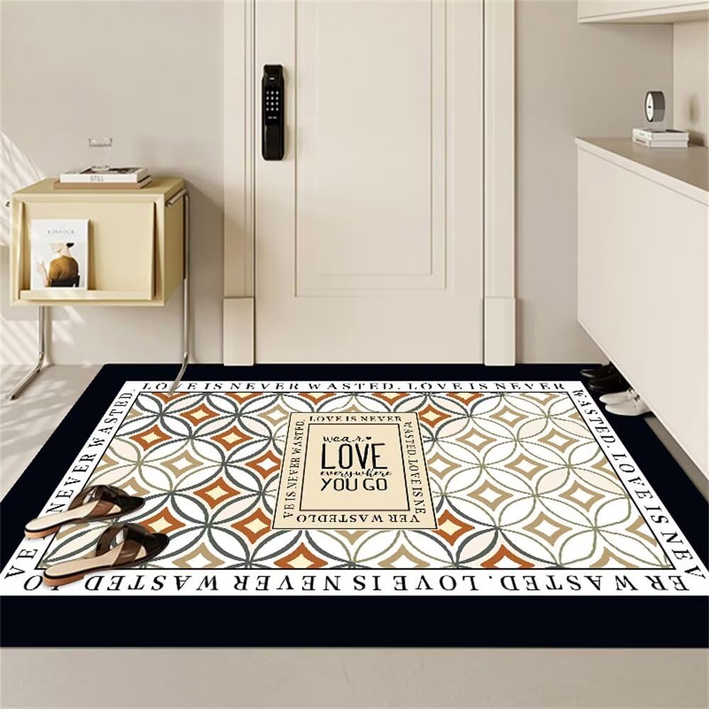 Tapis table basse noir 50x150 anti-taches pour salon et bébé