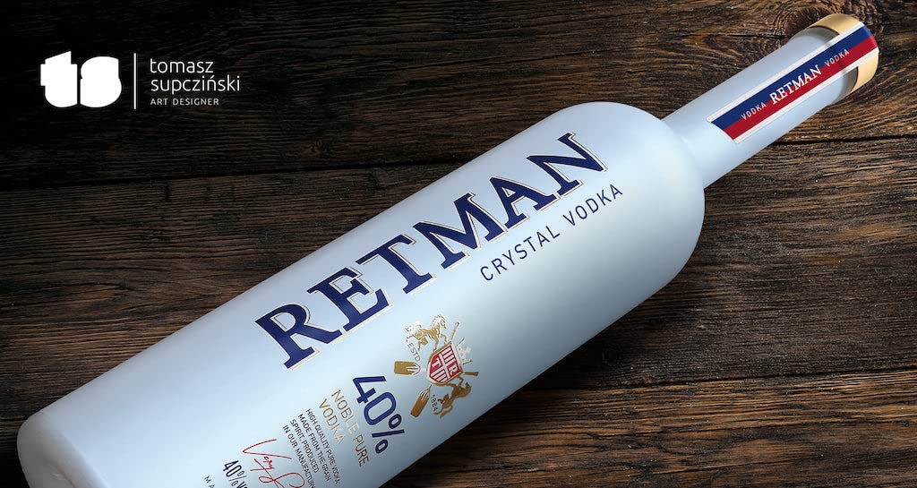 Torunska Retman Crystal Vodka, Premium-Wodka aus Polen, 0,7 L, 40 Prozent Vol.