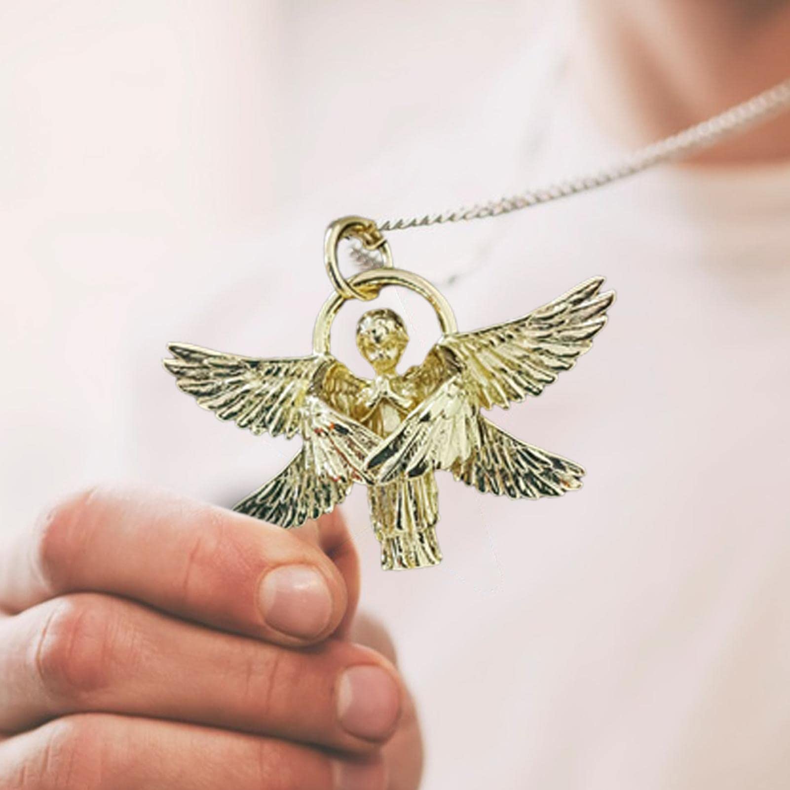 Amazon.co.jp: 熾天使の天使のネックレス,銅のセラフィム エンジェル