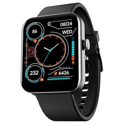 boAt Wave Leap Call Smart Watch with 1.83″ HD Display, Advanced Bluetooth Calling, Coins,Multiple Watch Faces, Multi-Sports Modes, IP68, HR & SpO2, Metallic Design, Weather Forecasts(Active Black) at Rs. 1299