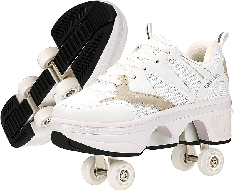 Zapatos de patinaje sobre ruedas para niñas, niños, mujeres, hombres y adultos – Zapatos retráctiles con ruedas | Zapatos de patinaje para grandes apostadores que se convierten en patines deportivos