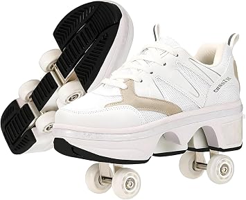 CHSSIH Roller Skate Shoes for Girls, Kids, Women, Men & Adults Retractable Shoes with Wheels | Pop-Out High Roller Skating Shoes That Turn Into Sneaker Skates