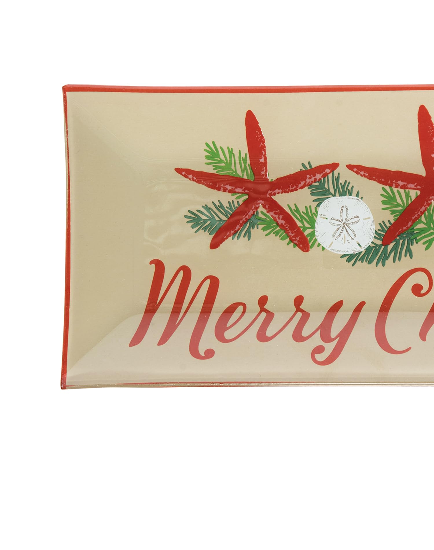 Gallerie II Merry Christmas Starfish Slump Glass Beige