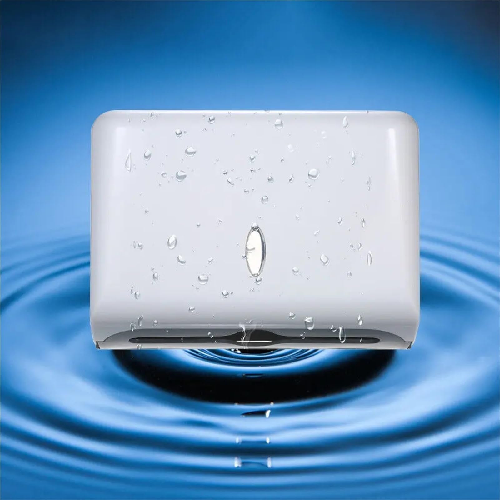 Portafazzoletti Da Parete Porta fazzoletti a parete Dispenser di asciugamani di carta da bagno Scatola porta fazzoletti impermeabile Organizzatore di rotoli di asciugamani di carta igienica(White)