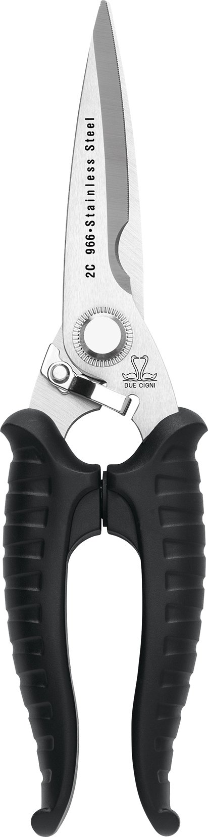 DUE CIGNI SINCE 1896 Due Cigni Forbici Cucina Multiuso, 20,4 cm, Acciaio Inossidabile, Nero, 20.4 cm