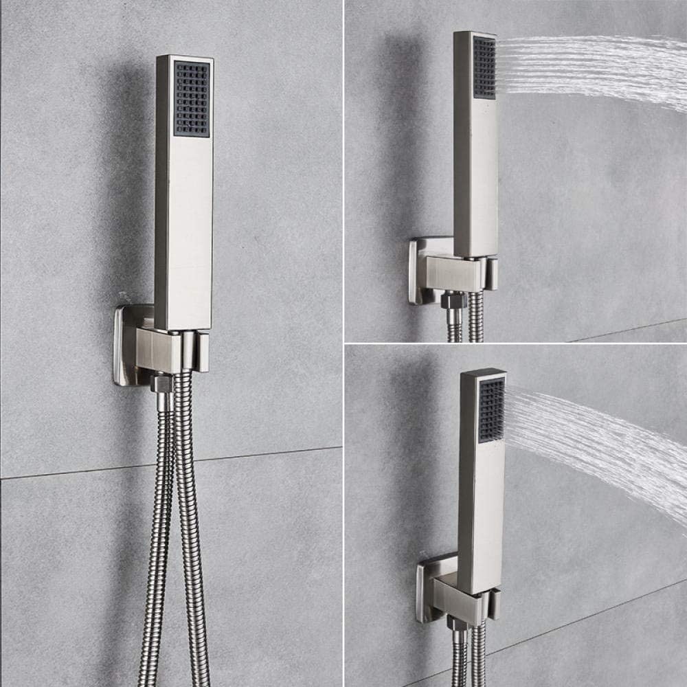 Mélangeur d'eau chaude et froide style nickel brossé pour baignoire