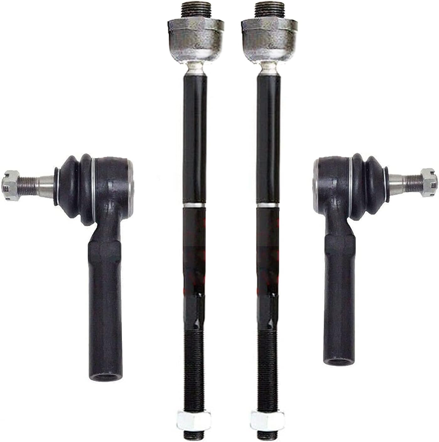 4PC Inner/Outer, Right/Left Tie Rod Ends for Chevrolet Cadillac GMC EV800084 ES800223