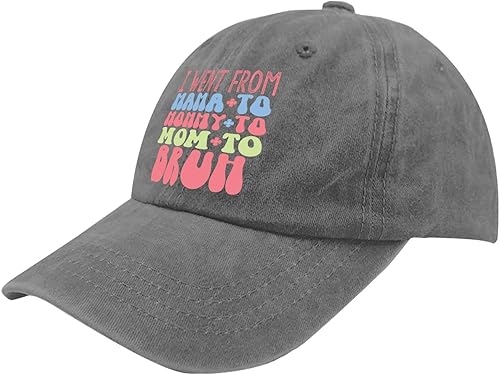 Miniatura 2 de devor Gorra de béisbol con texto en inglés "I Went from Mama to Mommy to Mom to Mom to Bruh Dad Hats, Graphic Dad Hats for Men