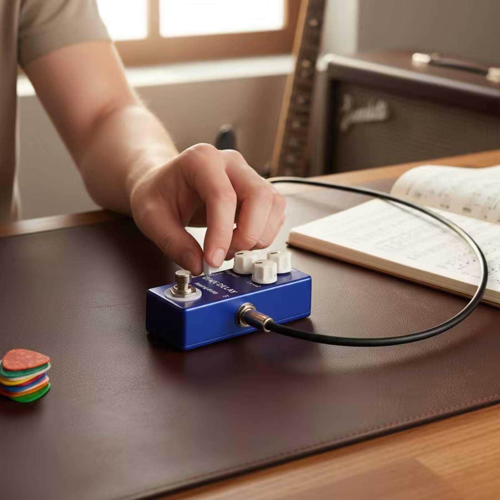 Analog-Delay Pedalboardfreundlich Gitarren-Delay-Pedal Tour-Tauglich Effektpedal mit Metallgehäuse für E-Gitarristen, Proberaum