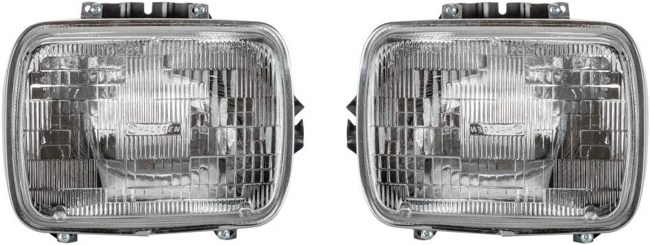 KarParts360 For Jeep Wrangler 1987-1995 Headlight Assembly Driver and Passenger Side | Pair | CH2500104 | CH2501104 | 56001279 | 56001278