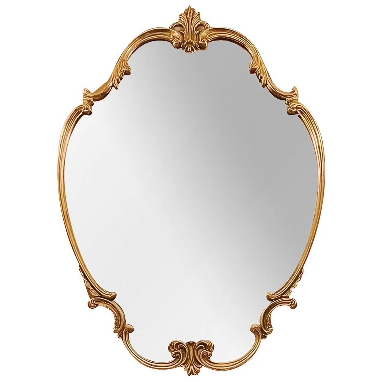 FGXHHS Vintage Decorative Wall Mirror -Antique Gold Vanity - Ornate Handmade Carved Frame Baroque Home Decor for Living Room Bedroom Entryway Fireplace