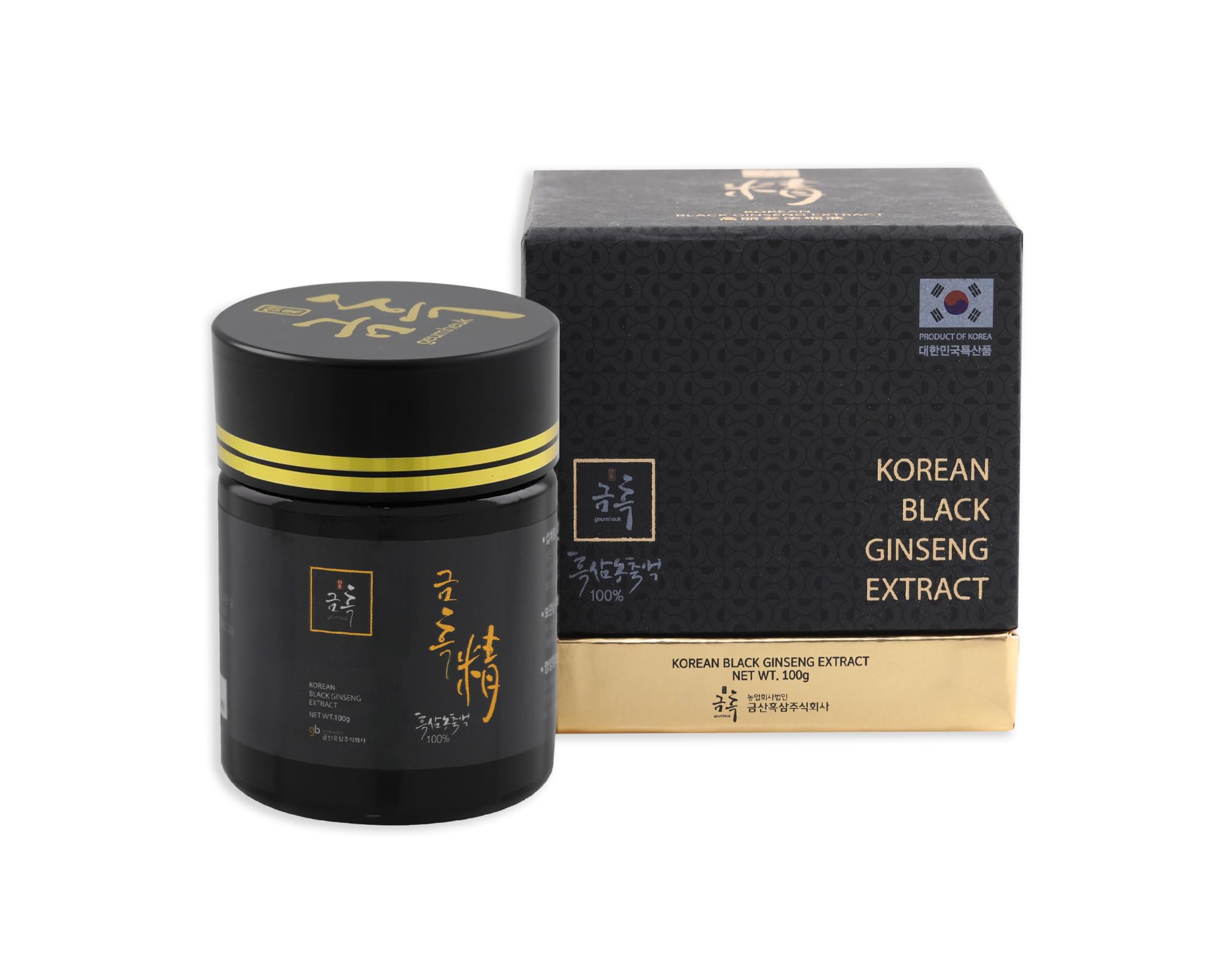 SAMSIDAE - Estratto di Ginseng Nero Coreano, Potenziato in Ginsenósidi, Saponine 80 mg/g, Radici di 4-6 Anni, Qualità Superiore, Trattamento di 3 Mesi, 100g
