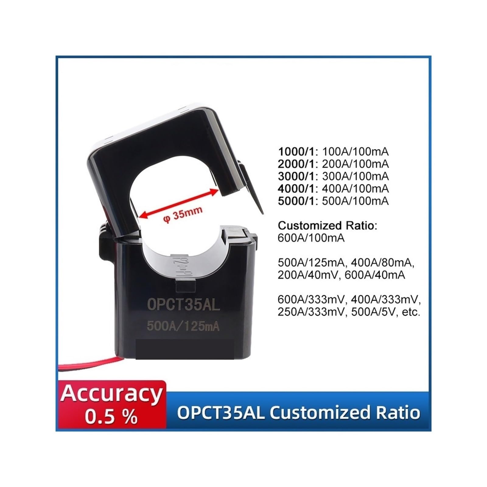 OPCT35AGL 4000/1 6000/1 400a 100ma 600a 600a 333mv