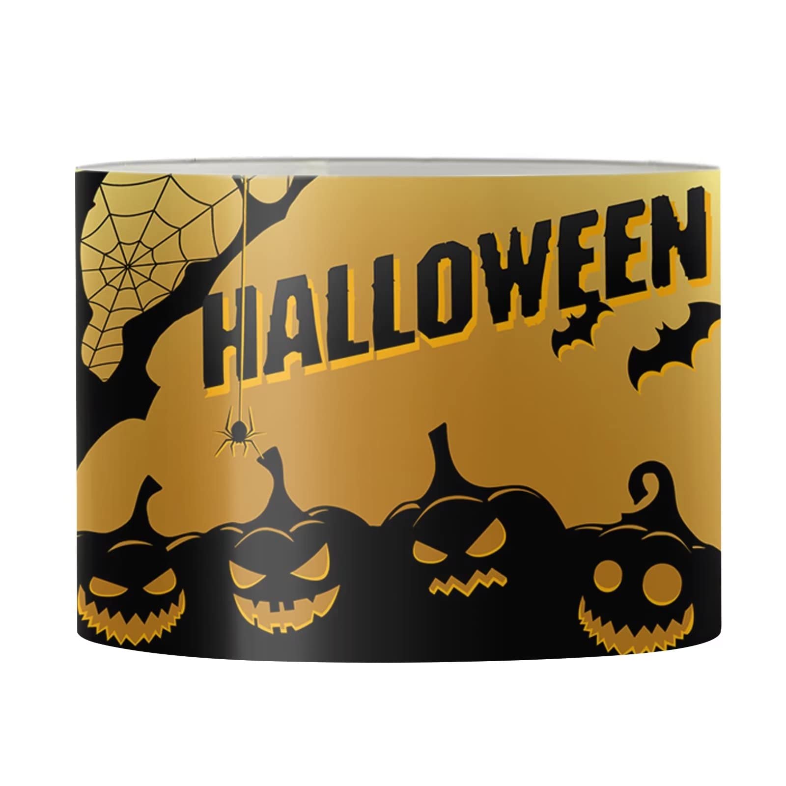 Suhoaziia Halloween Pumpkin Bat Spider Web Print Decorative Modern Table Lamps Bedside Desk Lamps, Nightstand Lamp Shade Lampshade for Home Halloween Decorations — image 1