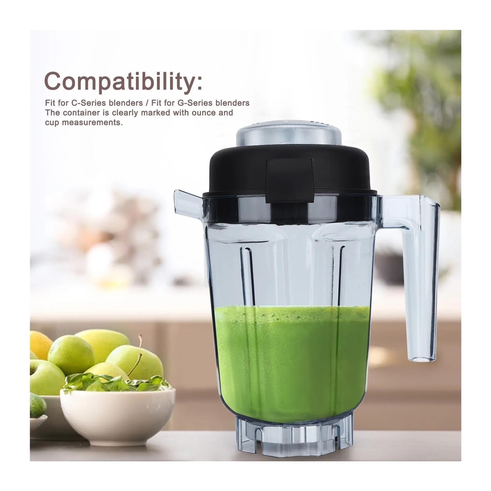 Genérico Vaso de licuadora de 32 oz y 0,9 l Compatible con Vitamix