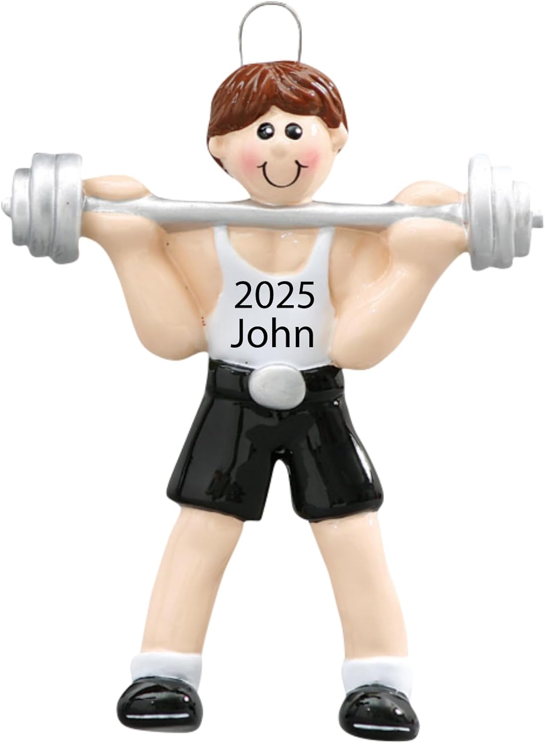 Weight Lifting Ornament Personalized Fitness Christmas