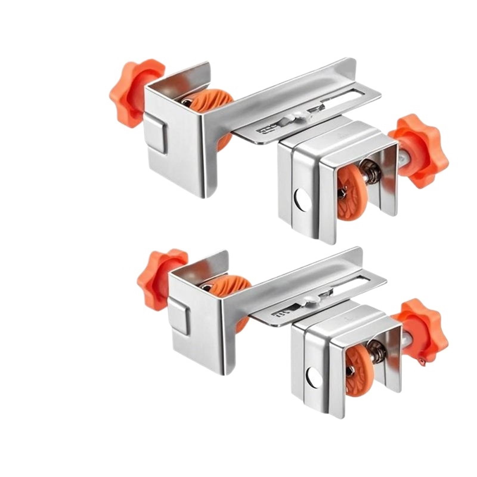 Sargento para Cajones Abrazadera de fijación de cajón ajustable, 2 abrazaderas for panel de cajón, plantilla de montaje de acero inoxidable ajustable for posicionamiento de carpintería de cocina